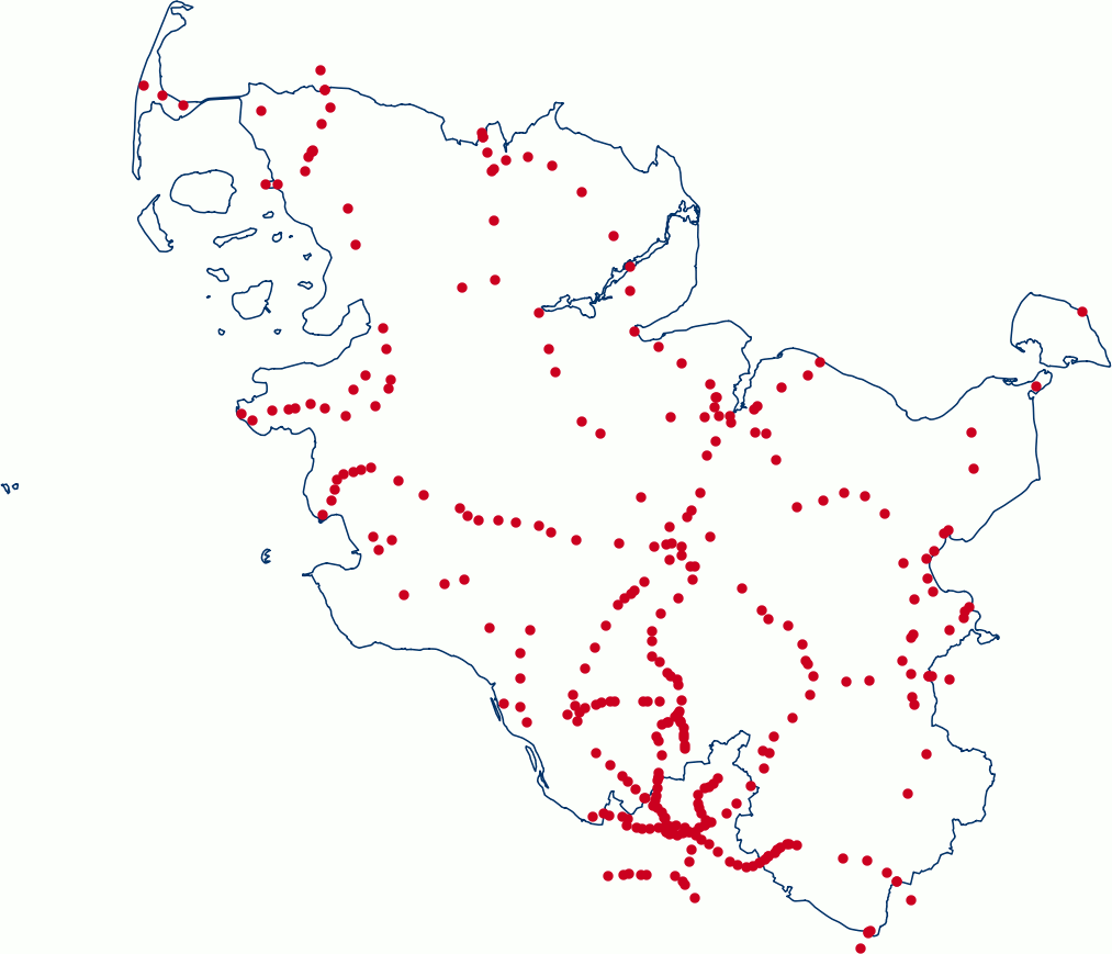 kartografische Darstellung der Daten